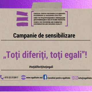 Consiliul lansează campania de sensibilizare „Toți diferiți, toți egali”
